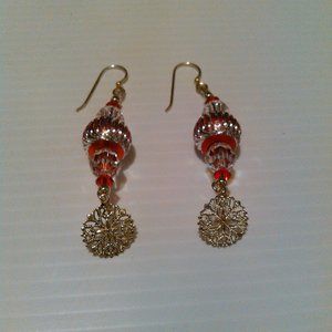 Women's Handmade Red Bead in a Cage